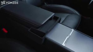 YZ | Hộp Đựng Đồ Tỳ Tay Trung Tâm YZ Cho Tesla Model 3/Y Kèm Khay Đựng Kính Phụ Kiện Sắp Xếp Nội Thất Ô Tô