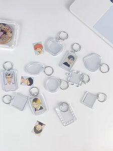 FH-C1269 Gantungan Kunci Ganci Akrilik Insert Paper Photo DIY / Keychain Bening Polos Transparan