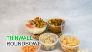 Thinwall Mangkok Bulat + Tutup 200ml Round Bowl Wadah Plastik Tempat Kue Snack Food Container Mangkuk Bubur Baso isi 25 pcs