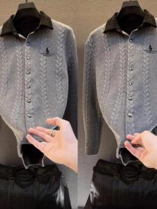 Áo Sweater Mô Típ Gai Cổ Bẻ Thời Trang