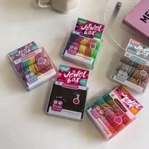 ยางรัดผมชนิดเส้นเล็ก ผลิตจากวัสดุอย่างดี สามารถนำกลับมาใช้ซ้ำได้ บรรจุ 100 เส้น