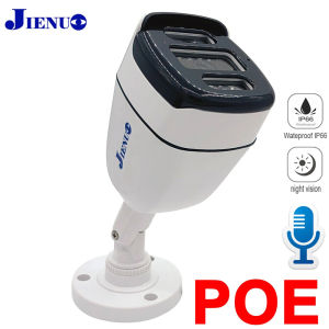 POE Camera IP 4K 5MP 4MP 8MP Waterproof Security Night Vision Video H.265  Onvif Bullet CCTV Home Cam Surveillance Onvif JIENU