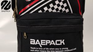 Baepack Tas Ransel Pria Dewasa Premium Hitam / Tas Punggung Kanvasa Cowok Sekolah