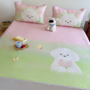 Suxuan | Cartoon Dog Pattern Maternity Ice Silk Cooling Bed Sheet
