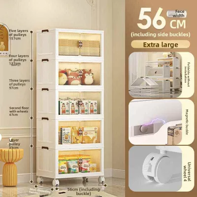 ZHUOLESHI | Easy-to-move Multipurpose Storage Cabinet for Children Clothes Toys and Snacks