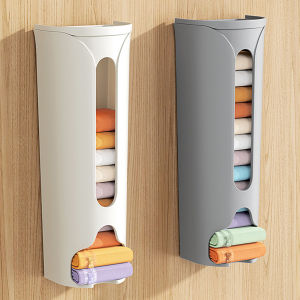 Closet Wall Hanging Underwear Organizer Box Panties Storage Boxes Wardrobe Household Socks Storage Garbage Plastic Bag Dispenser