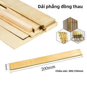 Thanh Phẳng Bằng Đồng Thau Tấm Dải Chiều Dài 200mm/250mm Độ Dày Khác Nhau Từ 2mm-20mm Dùng Cho Các Ứng Dụng Trục.