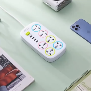 1.5m Power Socket Extension Cord with 4 USB Port Power Strip High Power Multi Switch Socket Cable