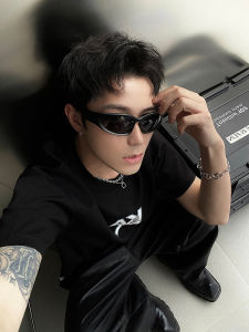 Black Sports Sunglasses Alasya Outdoor Cycling Windproof UV Protection Mens Fashionable Retro Style Comfortable Elegant Classical