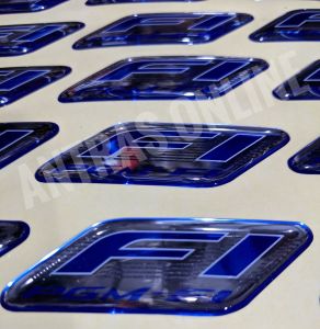 Emblem PGM-FI Honda - Stiker Timbul Motor