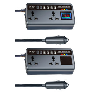 【HOSPORT】200W Car Power Inverter พร้อมพอร์ต USB & Type-C พอร์ต DC 12V 24V เป็น AC 220V รถแปลงแรงดันไฟฟ้าอินเวอร์เตอร์สำหรับคอมพิวเตอร์แล็ปท็อป