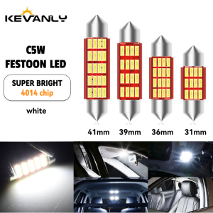 KEVANLY | 10/50/100PCS C5W LED Canbus Festoon 31mm 36mm 39mm 42mm for Car Bulb Interior Reading Light License Plate Lamp White 12V White