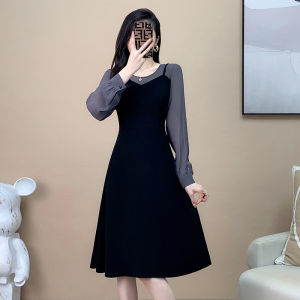 Váy Dài Tay Mùa Xuân 2025 Của Thương Hiệu Luxe Dành Cho Nữ Cỡ Lớn Váy Hai Mảnh Kiểu Pháp Thanh Lịch Váy Bó Sát Váy Công Sở