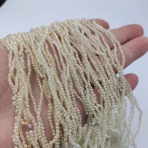 Light Yellow Faceted Crystal Beads Flat Round Spacer Glass Beads 150/300/600pcs 2.5mm For Jewelry Making Diy Bracelets Necklaces