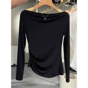 DVDK | Slim Fitting Black Halter Top Short Sleeve T-shirt