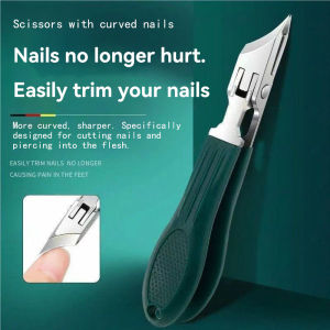 High-End Ultra-Sharp Pointed-Nose Angled-Mouth Nail Clippers Splash-Proof Fine Cutters for Nail Grooves