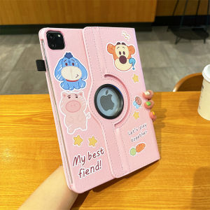 🔥ส่งจากไทย🔥Winnie การ์ตูน สติ๊กเกอร์ เคส for iPad air7 2025 11 pro 2024 11 10.2 Gen11 10 9 8 2022 2021 เคสไอแพด Air4 5 6 10.9 Pro 11 Case การหมุน 360 น่ารัก
