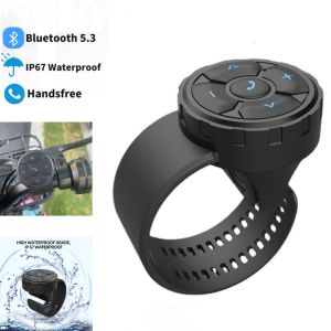 kebidumei | Wireless Bluetooth 5.3 Media Button Remote Controller Motorcycle Helmet Earphone Car Steering Wheel MP3 Music Play For Phones