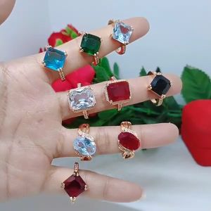 Cincin Mata Titanium Xuping Perhiasan Aksesoris Lapis Emas Terlaris Termurah Tidak Mudah Pudar C59