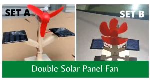 [READY STOCKSchool Project ]Kipas Solar Projek Sekolah Rendah RBT Sains Tenaga boleh baharu motor DIY 2X Solar Panel Fan Generator