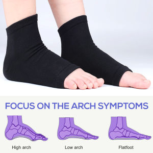 1Pair Arch Gel Socks Support Plantar Fasciitis Cushion Pad Sleeve Heel Spurs Flat Feet Orthopedic Pad Correction Insoles