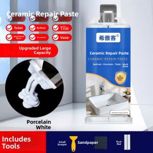 MONLEYTA | Strong Adhesive Ceramic Glaze Repair Paste Toilet Tile Crack Filler Enamel Pot Sink Basin Crack Repair Glue Porcelain White