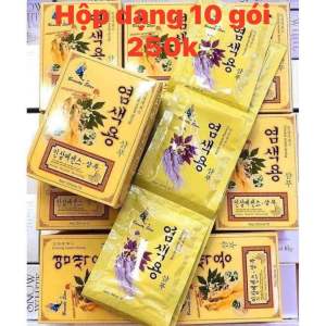 Hộp 10 Gói dầu gội đen tóc Beauty Star Hàn Quốc nhân sâm hàng nhập chính hãng (300ml) - HX2155