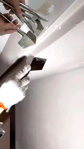 Corner Trowel Wall Line Trimming Durable Metal Handle Stainless Steel Edging Tool