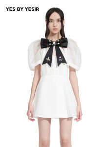 Black and White Butterfly Print Lightweight Dress