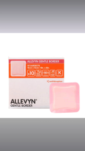 Allevyn Gentle Border Silicone Foam Dressing 10cm x 10cm (10 Sheets) – Soft Silicone Adhesive Moist Wound Care