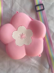 Mumystation Tas Selempang Wanita Silikon Kupu-Kupu Koin Purse​​ Dompet Bunga Anak