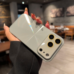 Electroplated CD Texture Aurora Colorful Phone Case for iPhone 17 16 15 14 13 12 11 Promax Pro 14Plus 15Plus 16Plus 17Air Luxury colorful phone case back cover anti drop protective case