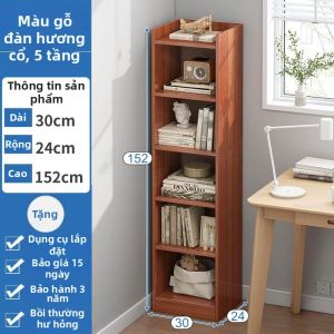 JUNHUIDA | Kệ Sách và Tủ Lưu Trữ Đa Cấp Dành Cho Khoảng Trống Narrow Gap Gắn Tường Phòng Khách