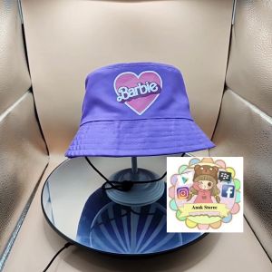 Topi Bucket Anak Perempuan Sablon Barbie & Murah