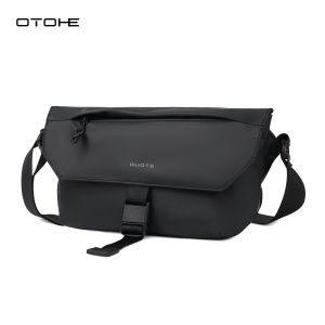 OTOHE กระเป๋าผู้ชายกระเป๋ากระเป๋าคาดหน้าอกกระเป๋าสะพายไหล่พาดลำตัวแฟชั่นกระเป๋าหนัง PU นุ่มจุได้เยอะกระเป๋าลำลองกระเป๋าถนน Tas Rekreasi น้ำหนักเบากระเป๋ากีฬากระเป๋าธุรกิจกระเป๋าเดินทางกระเป๋าหิ้ว