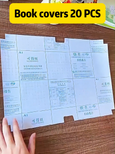 【FREE GIFT】20 Sheets Transparent Self-Adhesive Book Cover Film Waterproof Easy to Apply Assorted Sizes School Supplies Self-adhesive Protective Cover Frosted Waterproof Film for Student School Supplies Stationery
