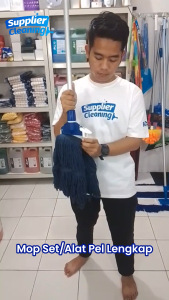 Set Mop Set/ Alat Pel Kumplit Tangkai + Frame + Kain Variasi Warna