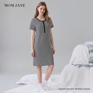 Mom Jane | Summer Comfort Pure Cotton Maternity Dress With Pads