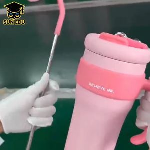 1250ML Tumbler Jumbo Double Wall Tahan Panas Dingin Dengan 2 Straws Botol Minum Dewasa Aesthetic Colorful