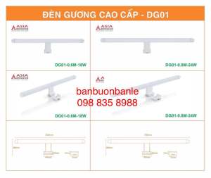 Đèn LED chiếu gương  soi tranh trang trí trong nhà 24w đổi 3 màu ánh sáng  - DG01 Asia