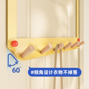 Creative Dip Angle Door Rear Hook Long Bedroom Hanger Punch-Free Door Clothes and Bags Hook Rack
