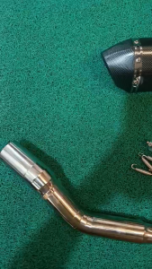 Stainless elbow CBR v2 Akraphovic 370mm fullsystem w/ silencer