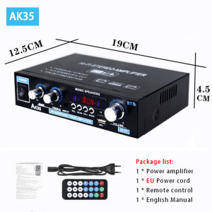 AK45/AK35 800W Home Power Amplifier 2 Channel Bluetooth 5.0 Mini Hifi Digital Stereo Sound Amplifier Support FM USB SD Mic input