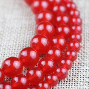 ลูกปัดทรงกลมสีแดงอัญชลิทธิ์สำหรับงานฝีมือ เครื่องประดับ ลูกปัดอ่อน ลูกปัดกระจกใส ลูกปัดหยก สินค้าใหม่จากจีนแผ่นดินใหญ่