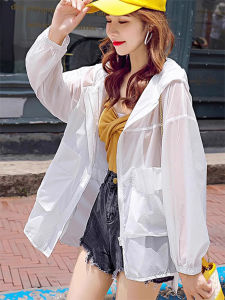 High-End UV Protection Womens Summer New Fashion Lightweight Breathable Sunscreen Clothing Outerwear Nylon Solid Color Commute
