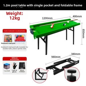 MEISITEKEKE | Five-point Training Mini Snooker Table Iron Legs