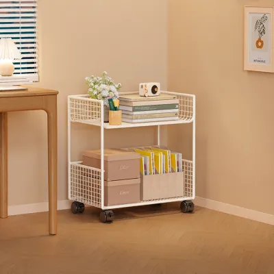 WUBUWEI | Mobile Bookshelf Trolley for Under Desk Storage