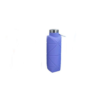 Diamond-Shaped Folding Silicone Water Bottle - Food-Grade Portable Outdoor Sports Travel Bottle
