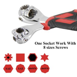 1PCS  1 in 52 Tools Socket Works Motorcycle Ratchet Spline Bolts Sleeve Rotation Hand Tools 360 Degree Multipurpose Tiger Wrench