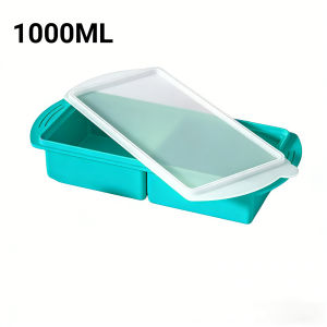 XMSJ | 1000ml Silicone Freezer Soup Tray with Lid 250ml/500ml Single Grid Ice Cube Mold Sauce BPA Free Portion Control Food Storage Pod